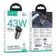 CAR USB CHARGER  NZ16A USB-C & USB-A 43W GREY